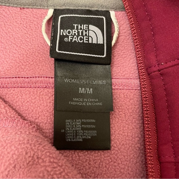 North Face APEX Burgandy Soft Shell Fleece Lined Fall Winter Jacket Size Medium - Picture 5 of 12